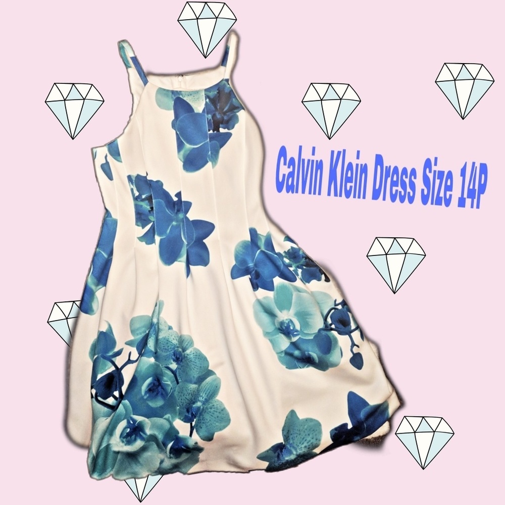 Calvin Klein Size 14P Halter Style Orchid Dress